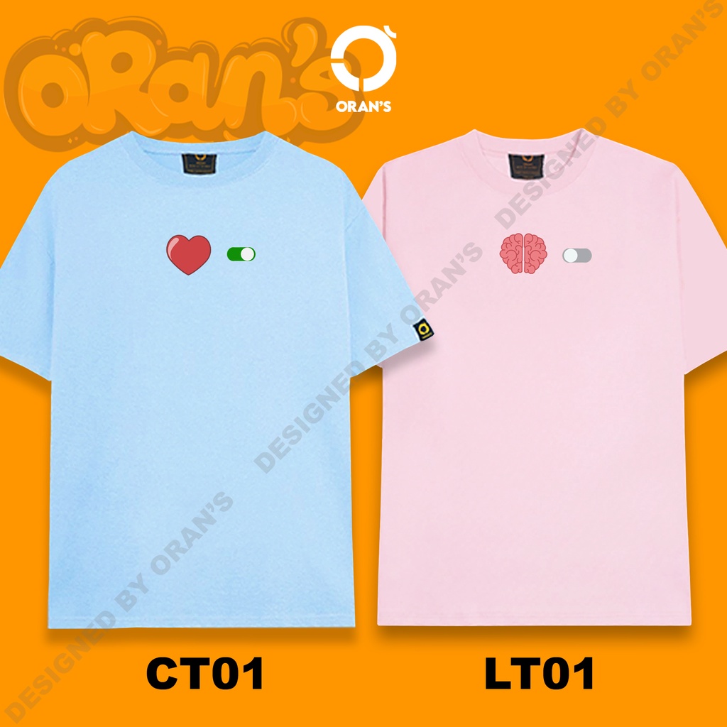 Áo đôi trái tim - lý trí unisex phông tay lỡ cho nam nữ Oversize chất COTTON, FULLBOX ORANS - ORAN'S TEE BASIC