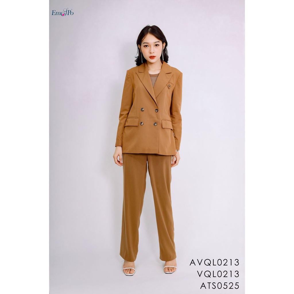 Áo Blazer Emspo dáng công sở trẻ túi 2 bên AVQL0213