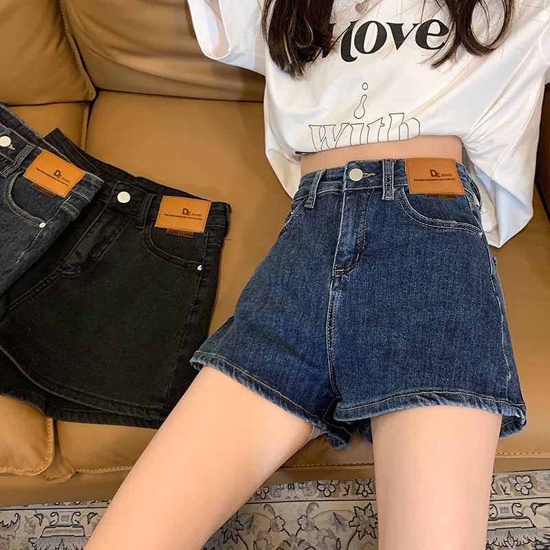 Quần Short Denim Lưng Cao Ống Suông Phong Cách Mới 48875