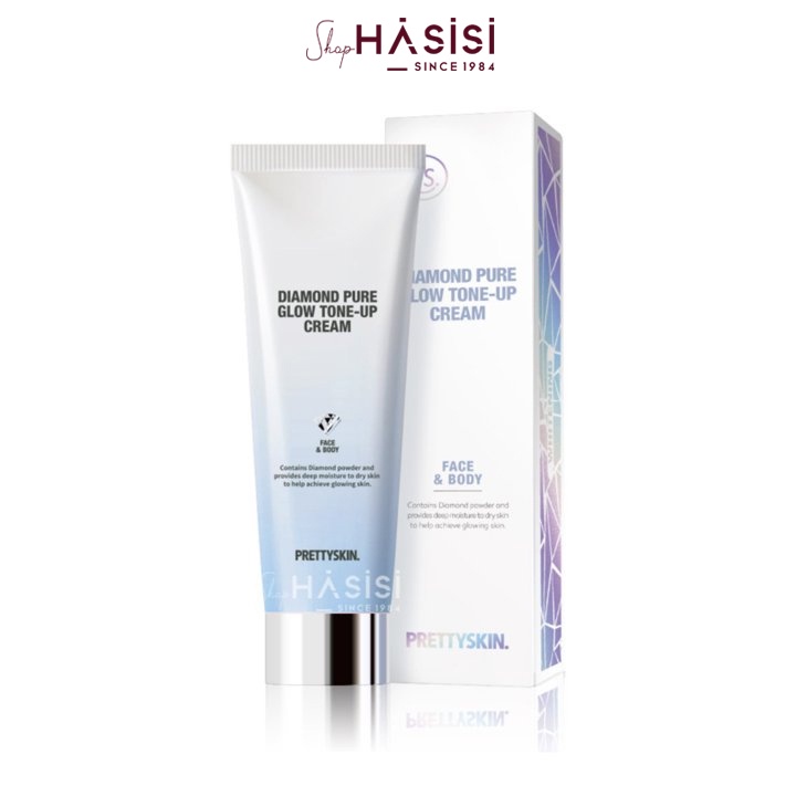 Kem Dưỡng Trắng Da Nâng Tông Face & Body - PRETTY SKIN - Diamond Pure Glow Tone-Up Cream 100ml