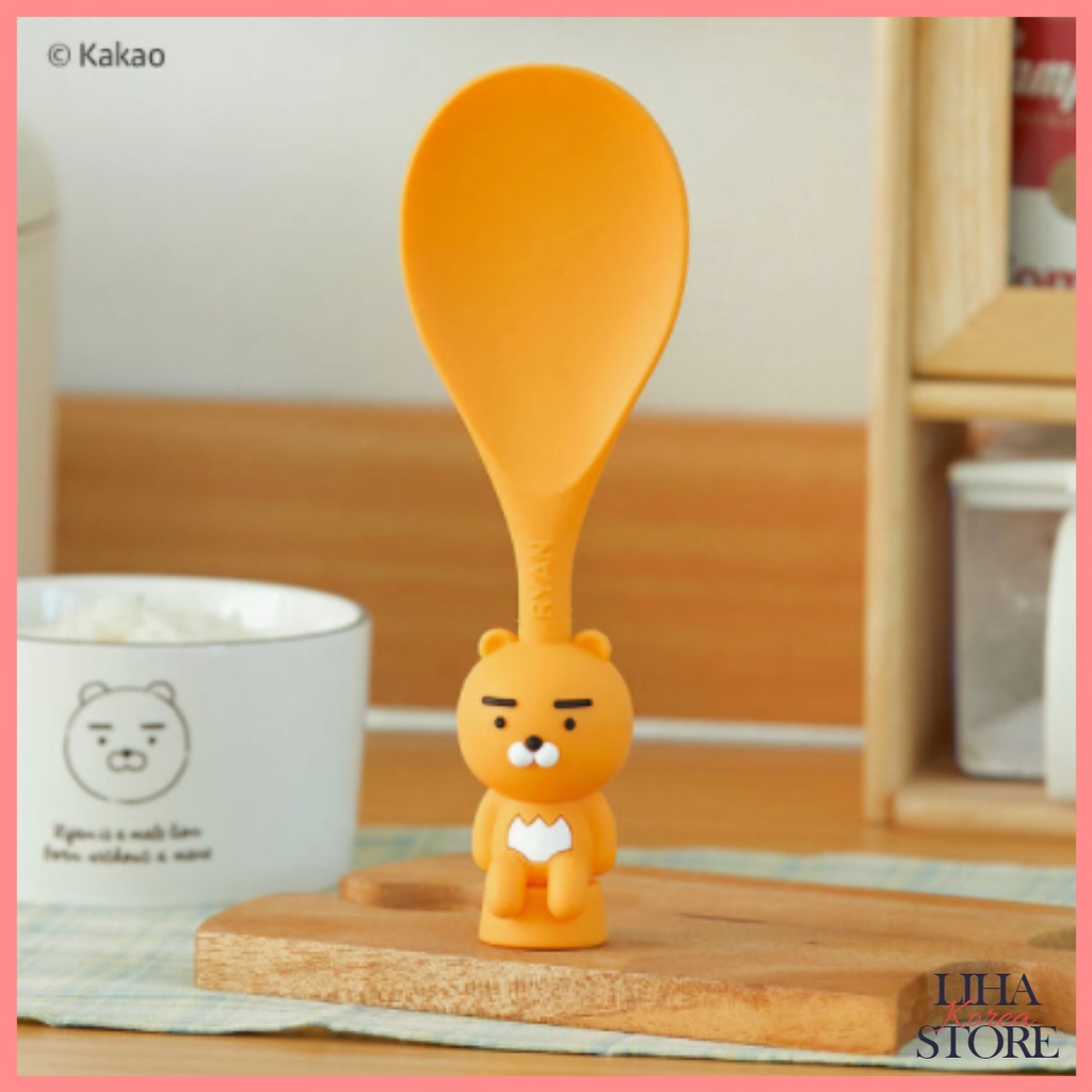 Kakao Friends Ryan Đứng Cơm Cơm Cơm Muỗng Cơm Muỗng Cơm Ryan Tiêu Chuẩn Muỗng Cơm