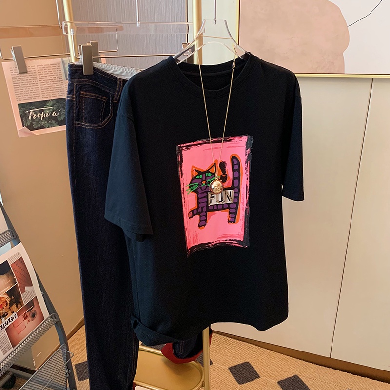 NRVP Áo Thun Tay Ngắn Cổ Tròn Thời Trang Mùa Hè Phong Cách Hàn Quốc Mới