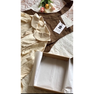 Yếm nâu xẻ tà phong cách hàn quốc | jimiee clothes