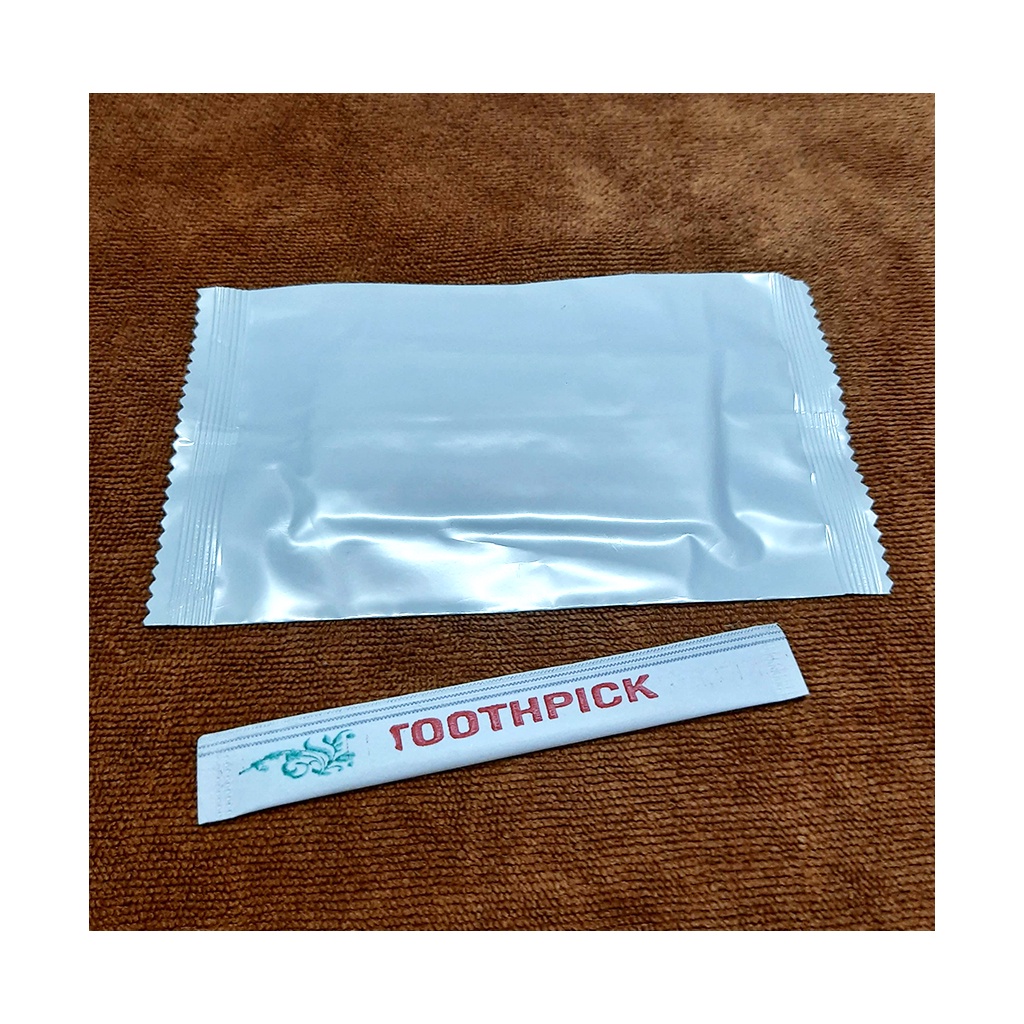 Combo 300 Khăn Lạnh  300 Tăm Tre Tiệt Trùng tiện lợi giá rẻ dùng cho hệ thống bán mang về, lò bánh mì...
