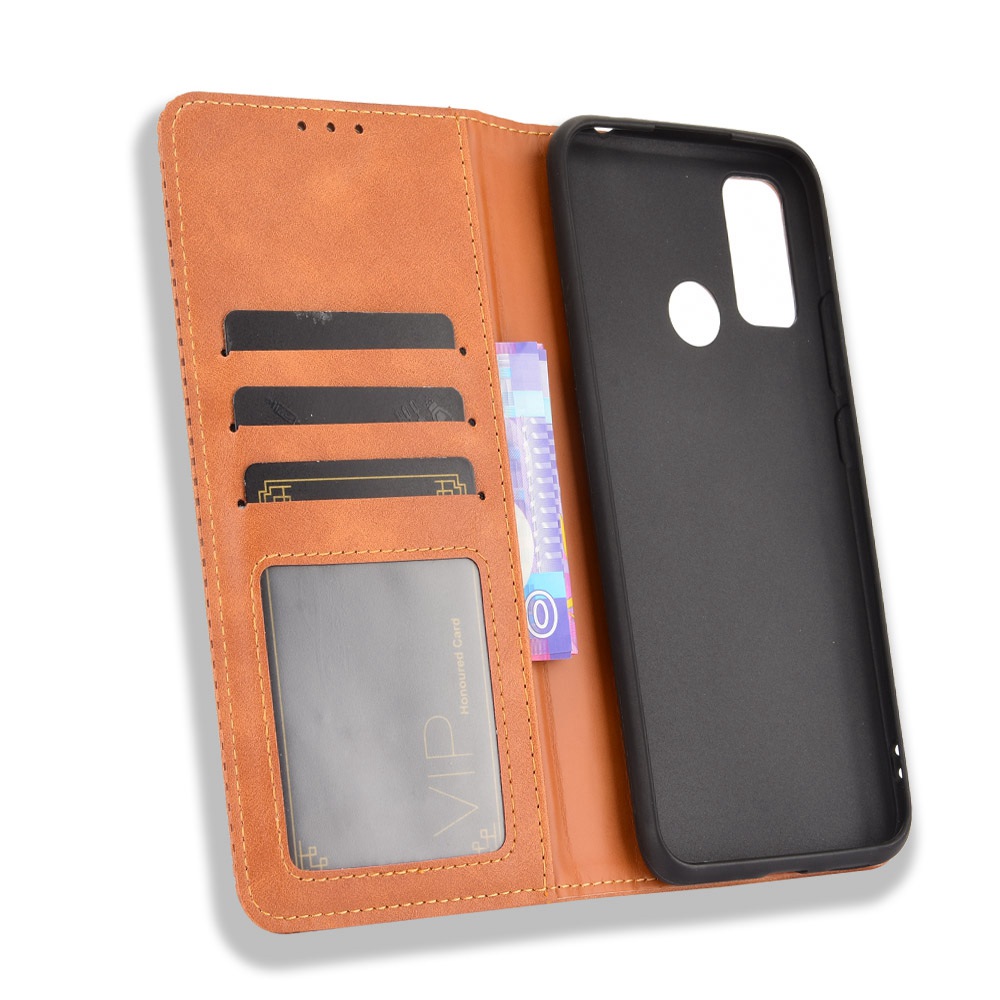 Casing Ulefone Note 10 Flip Cover Magnetic Business Wallet Case PU Leather Cases Card Holder Stand