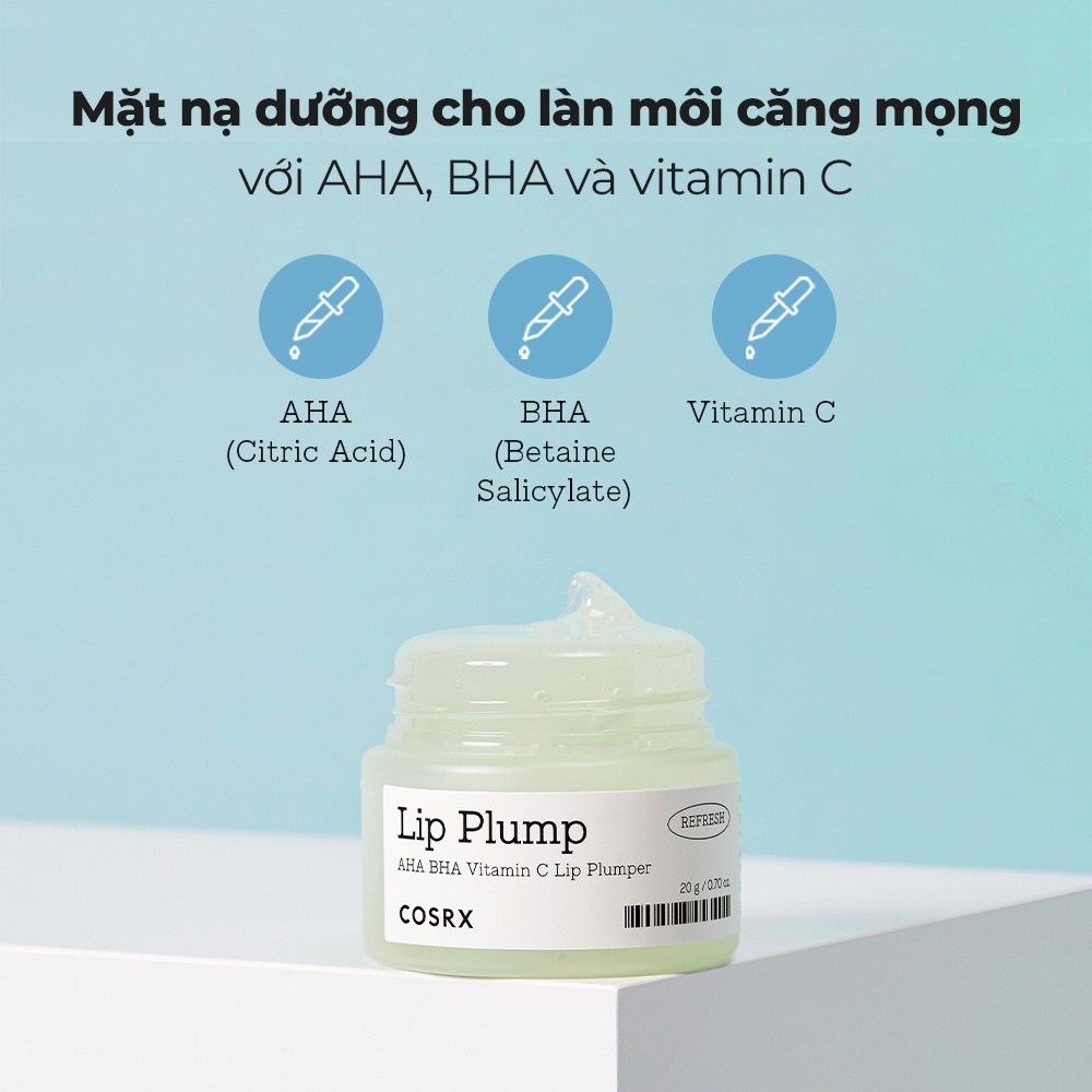 Mặt nạ căng môi COSRX Refresh AHA BHA Vitamin C Lip Plumper 20g