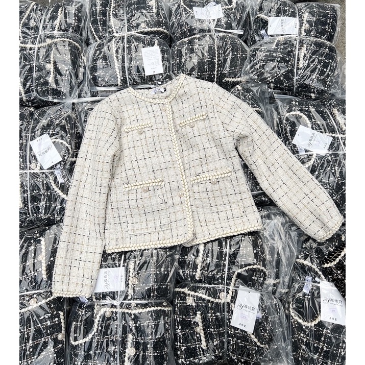 Áo dạ tweed viền nhũ dáng ngắn siêu xinh🎀