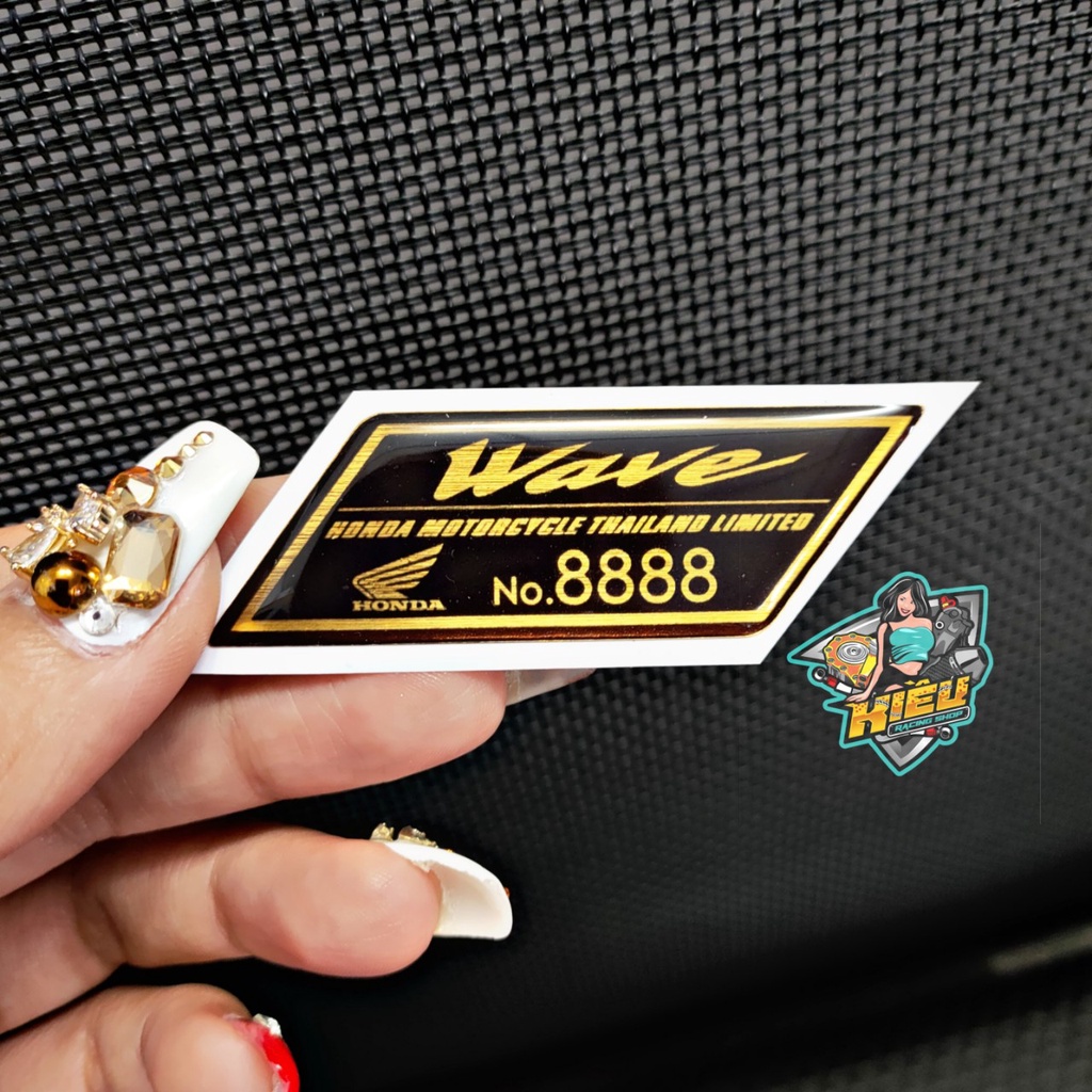 Tem Nổi Logo Yamaha - Chữ Nổi Wave, Dream, Future Số Đẹp 6789-8888-9999