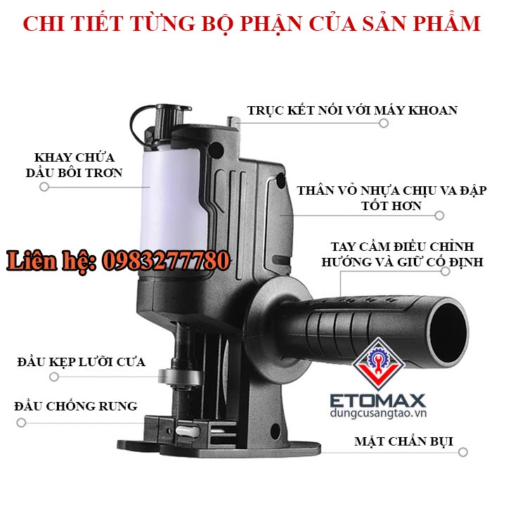Bộ Phụ Kiện Chuyển Máy Khoan Thành Máy Cưa Lọng V3, Cưa Kiếm Lắp máy khoan tay