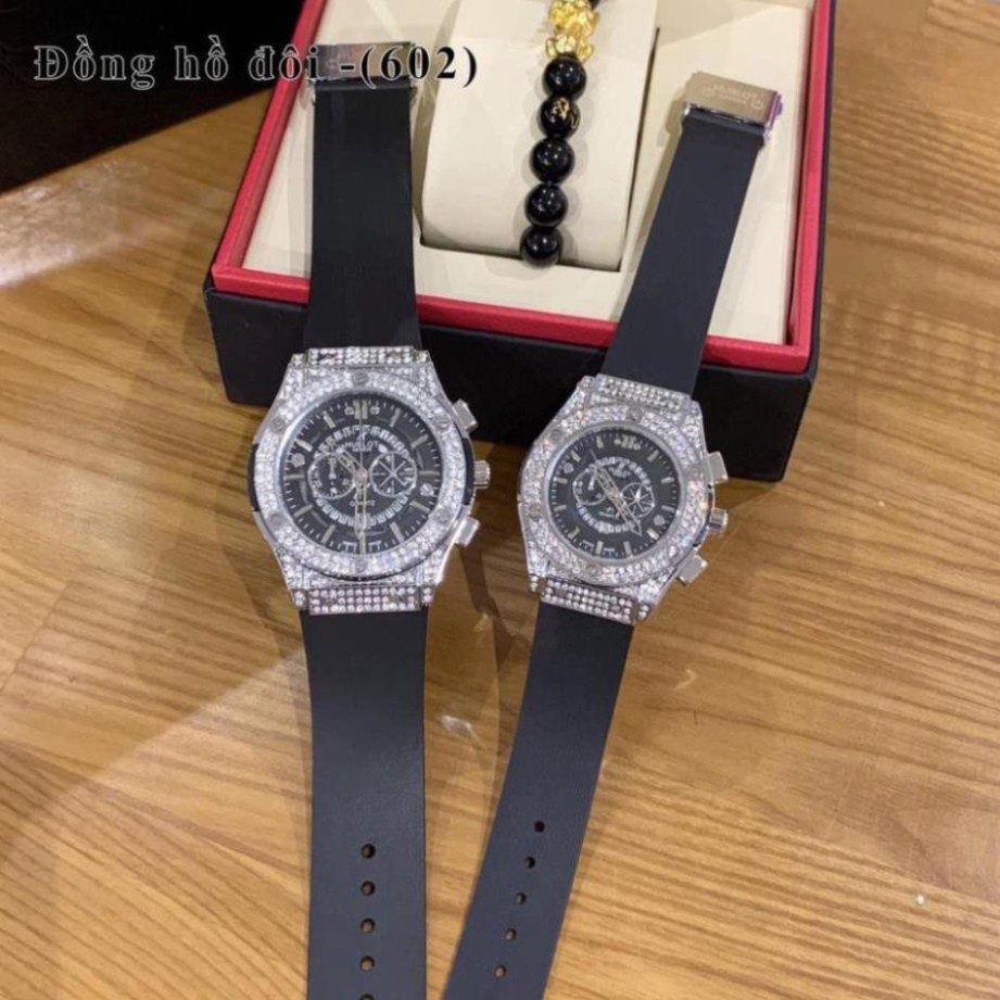 (Thẻ bảo hành 12 tháng) Đồng hồ nam nữ Hublot - unisex cặp đôi dây cao su - hublot.vienda