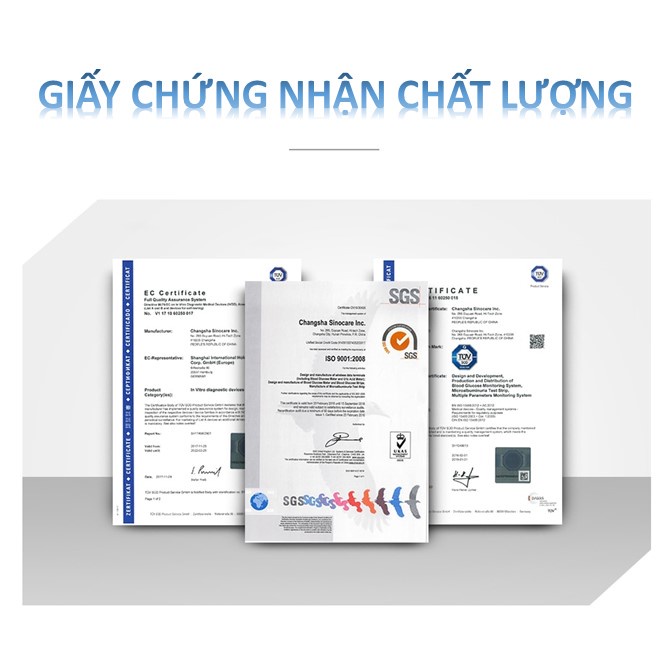 100/50 Que thử Đường Huyết Sinocare Safe Accu