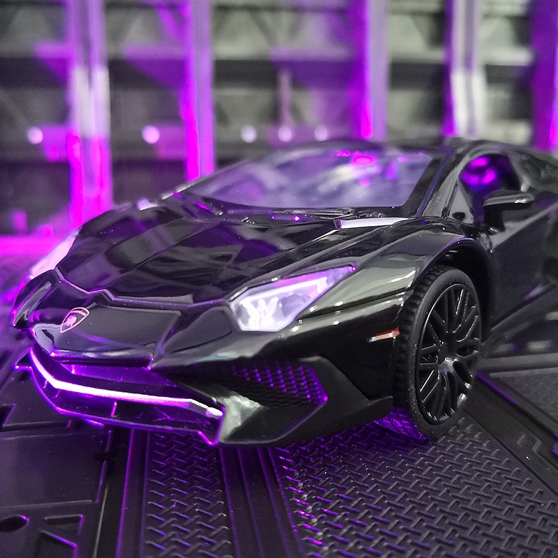 Mô hình Siêu xe Lamborghini Aventador LP750-4 SV Có đèn và âm thanh bằng hợp kim tỷ lệ 1:32 - Kunder Shop
