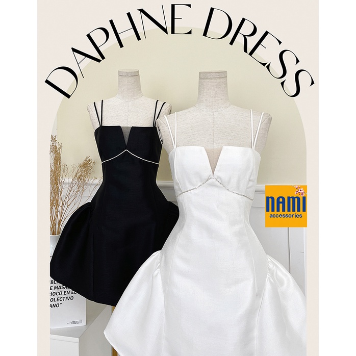 Đầm xoè phồng hai dây dáng A đính đá viền ngực tiệc tùng sang chảnh quyến rũ - ATNU042