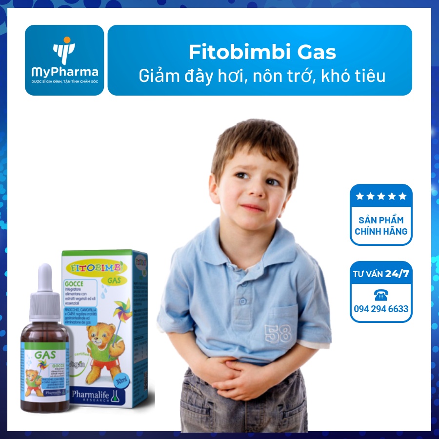 Pharmalife Siro Fitobimbi Gas Hỗ trợ giảm đầy hơi nôn trớ  khó tiêu ở trẻ 30ml