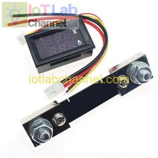 Đồng hồ đo Dòng/Áp DC 100A kèm trở Shunt