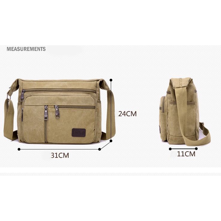 Túi đeo chéo nam thời trang vải canvas túi chéo nữ unisex phong cách cá tính hàn quốc Tuxa store