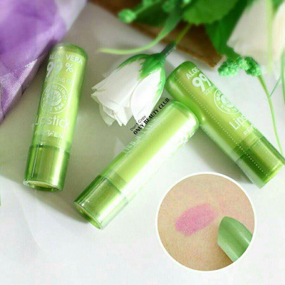 Ảnh thật  Son Dưỡng Môi Nha Đam Aloe Vera 99% Smoothing Lipbalm Peiyen siêu mịn chính hãng nội địa