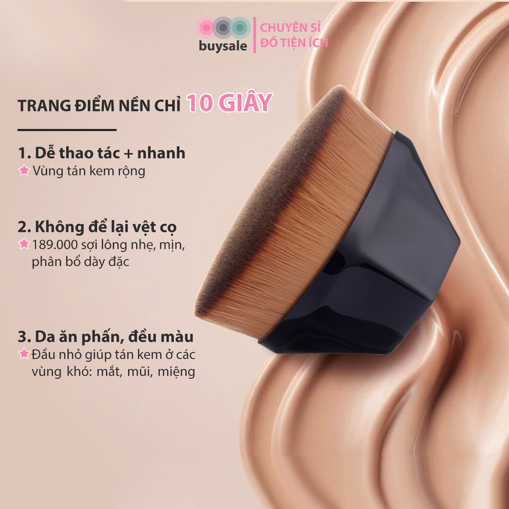 Cọ tán kem nền số 55 dành riêng cho người châu Á giúp da ăn phấn và tiết kiệm mỹ phẩm - buysale - BSPK170