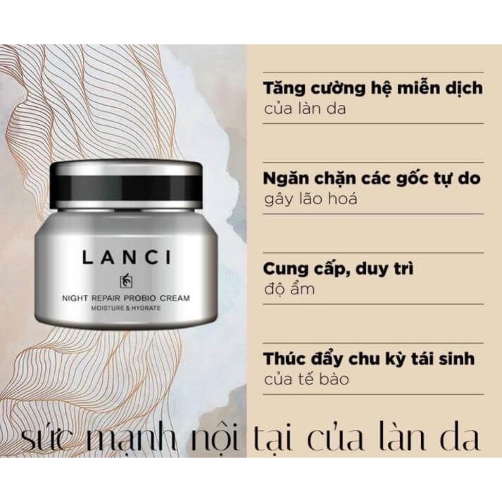 🌿Kem DƯỠNG ẨM, PHỤC HỒI tế bào da BAN ĐÊM Lanci từ NẤM TRUFFLE🌿