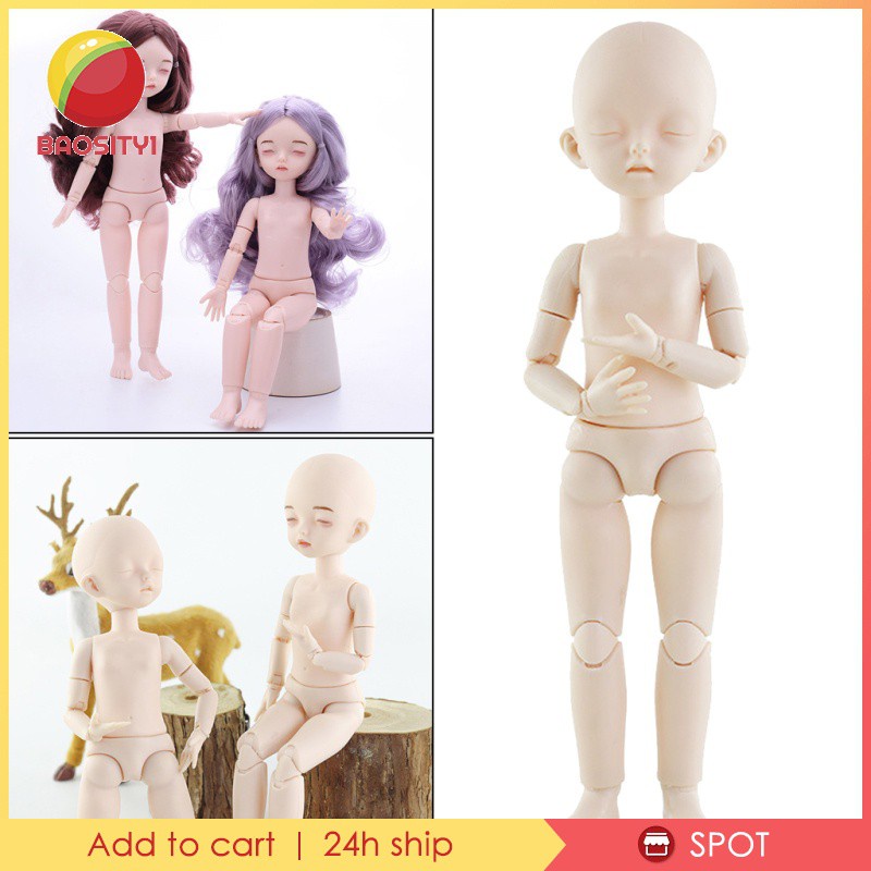 [Baosity1] Búp Bê BJD Khớp Nối Với Mắt Ngủ Kèm Phần Đầu Tỉ Lệ 1 / 6
