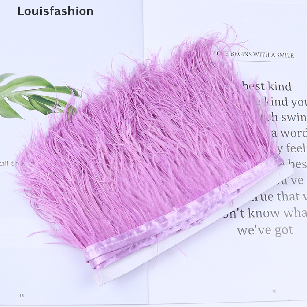 Dây Ruy Băng Lông Đà Điểu Dài 1m 6-8Cm Dùng Trang Trí Đầm DIY Mới