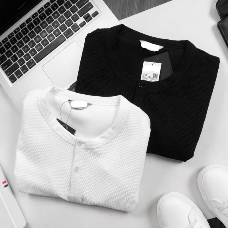 Áo thu đông nam dài tay ATB Shop, áo dài cổ 3 khuy siêu hot 2021 chất cotton co giãn cao cấp, giữ ấm cơ thể, áo dáng ôm | BigBuy360 - bigbuy360.vn