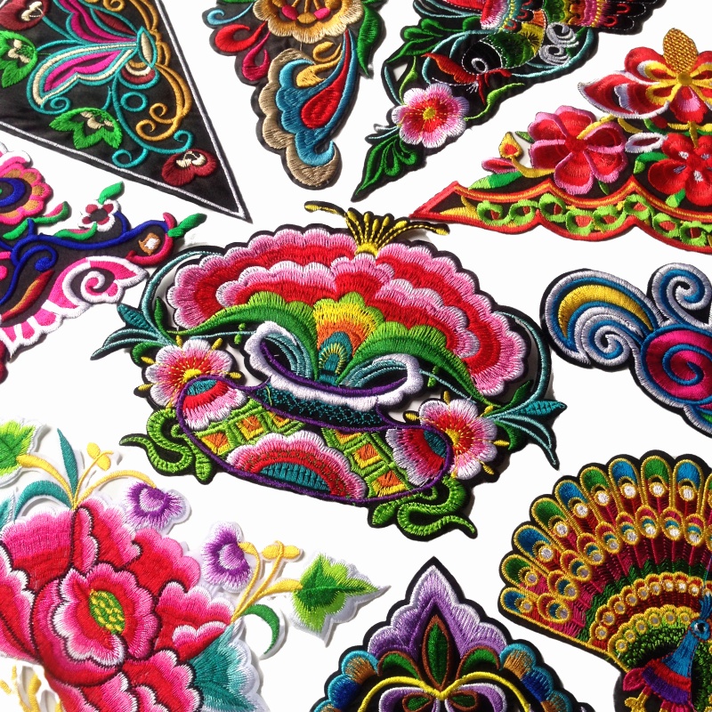 1 Sticker Ủi Thêu Hình Hoa Hồng