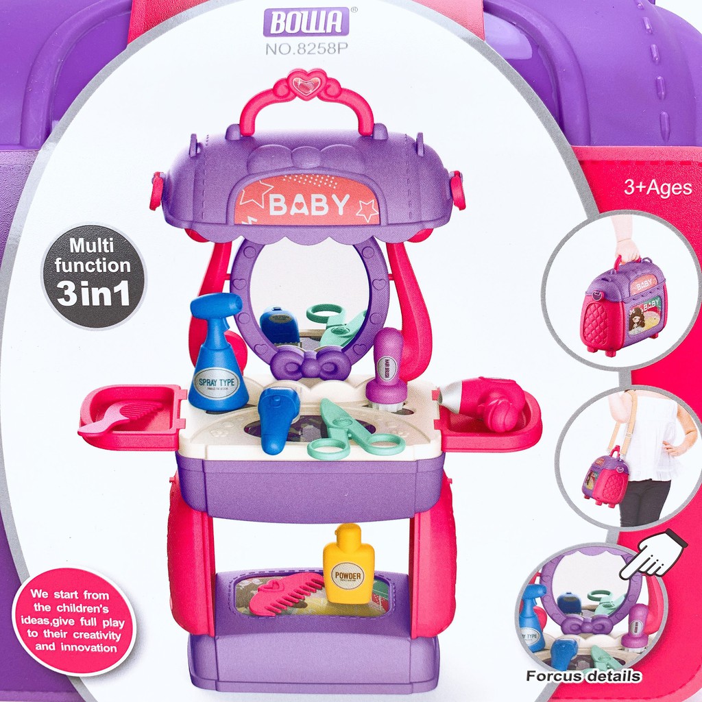 Vali Đồ Chơi Nấu Ăn Kitchen - Cắt Tóc Hair Salon - Trang Điểm DRESSER - Cơ Khí Tool Table