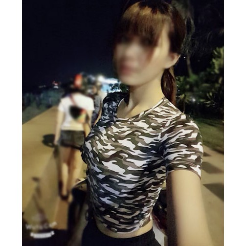 HÌNH THẬT - ÁO CROPTOP LÍNH , ÁO TẬP GYM NỮ GIÁ RẺ