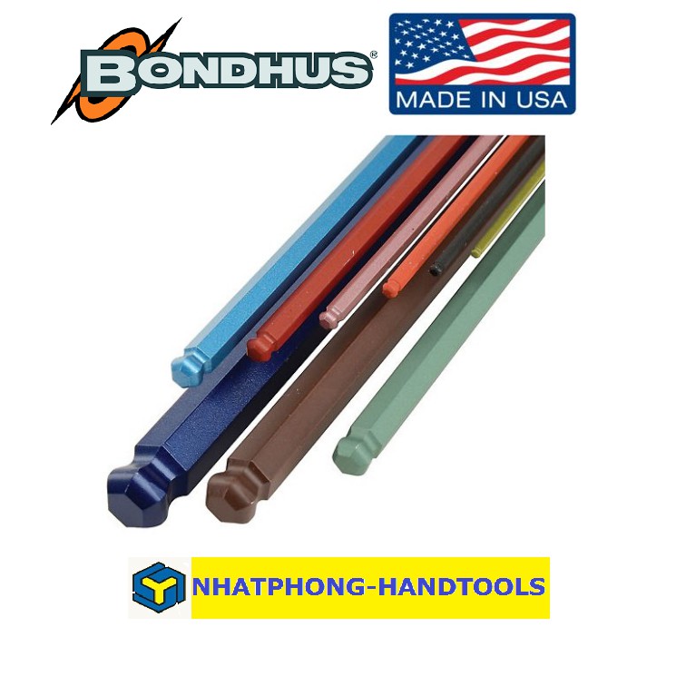 Bộ Lục Giác Sản Xuất Tại Mỹ Hiệu BondHus 9 Cây ,  Cán Dài
