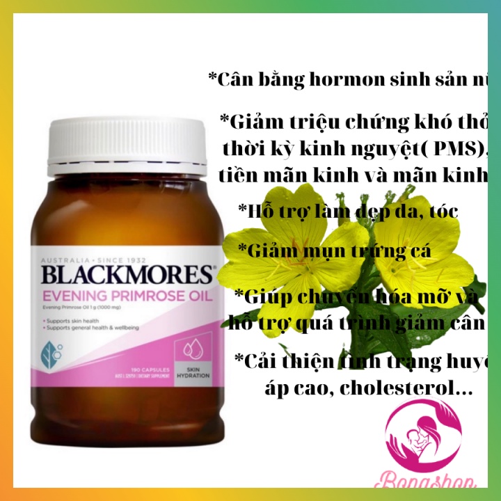Tinh dầu hoa anh thảo Blackmores  của ÚC - Điều hòa nội tiết, tăng thụ thai, đẹp da