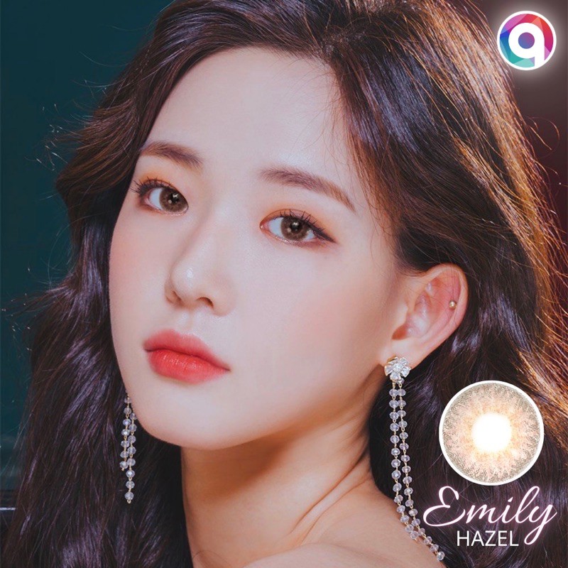 Kính áp tròng QUỲNH LENS emily hazel 0 độ