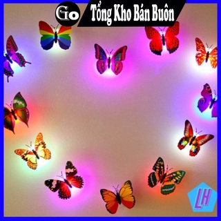 Đèn ngủ hình bướm phát sáng trong đêm ánh sáng đầy màu sắc LED phòng ngủ  tiết kiệm năng lượng trang trí phòng ngủ