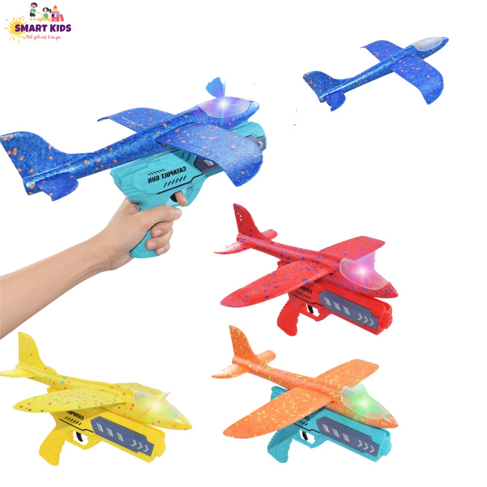 Đồ Chơi Súng Bắn Máy Bay Phát Sáng, Đồ Chơi Trẻ Em Vận Động Ngoài Trời Phát Triển Thể Chất Cho Bé Smartkids 1004