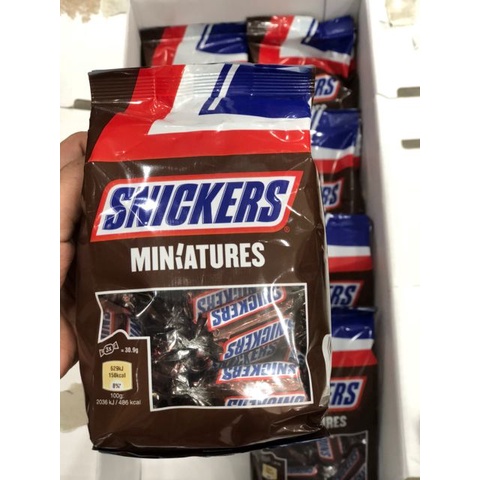 Kẹo Socola Snickers Miniatures Hà Lan gói 150g 16 viên