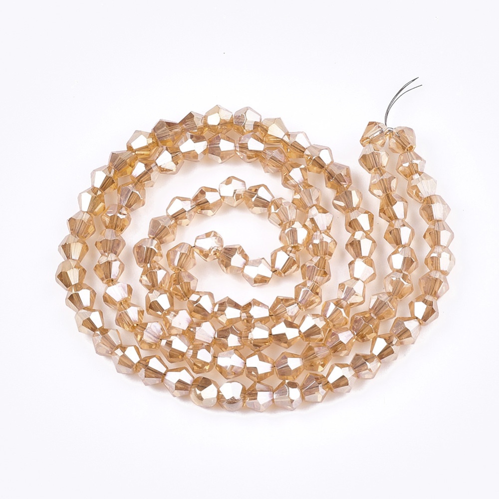 1 Cuộn Dây Mạ Điện Màu Cầu Vồng 18 inch Lỗ 3x3.5mm 1mm Từ 125~130 Cái/Trên 18 inch