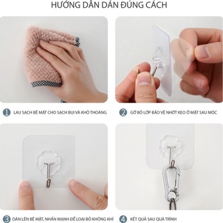 Combo 10 Móc Dán Tường Siêu Chắc Chịu Lực