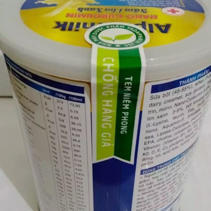 Sữa nghệ Alphamilk nấm lim xanh tăng cường sức đề  kháng