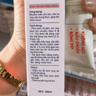 ( Xả Lỗ ) Thuốc Nhuộm Tóc Cherry Thảo Dược (Không Kèm oxy) Đủ Các Màu
