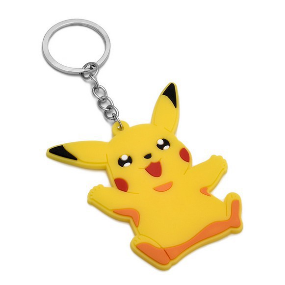 Móc khóa hình thù Pokemon Pikachu bằng nhựa PVC