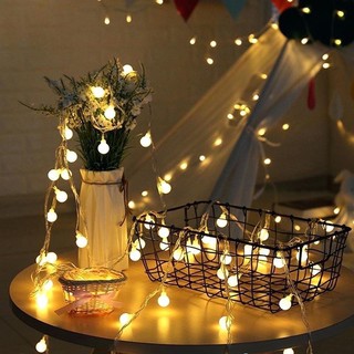 Đèn led cherry ball 3m , 20 bóng trang trí nhà cửa, sân vườn, đèn cắm trại.