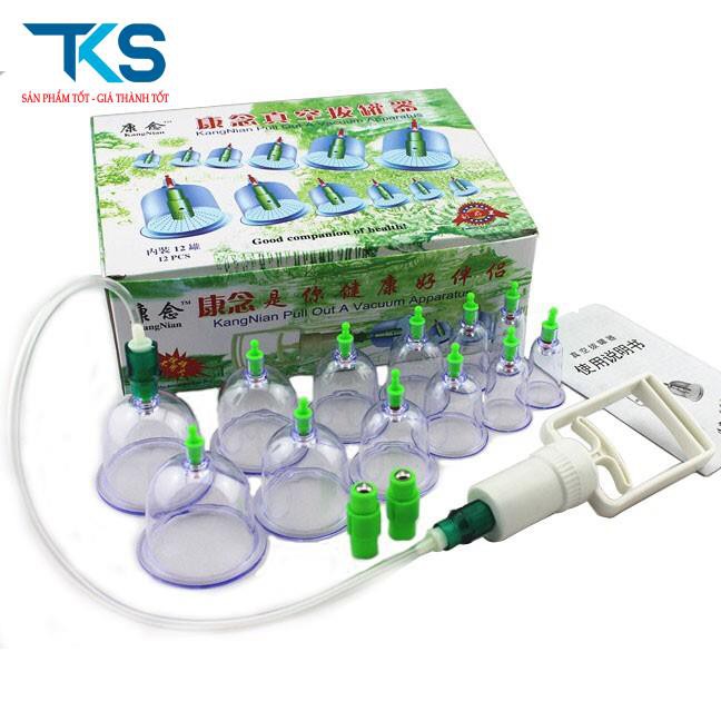 Bộ giác hơi hút chân không 12 cốc không dùng lửa tiện dụng