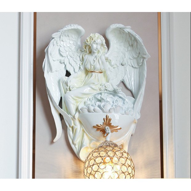 [FREESHIP]Đèn treo tường tân cổ điển DT04-trang hình thượng thiên thần dùng để thắp sáng, trang trí làm sang trọng