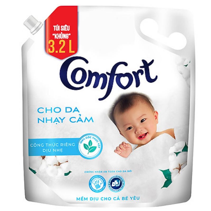 Nước Xả Vải Comfort Cho Da Nhạy Cảm Túi 3,2L/3,8L