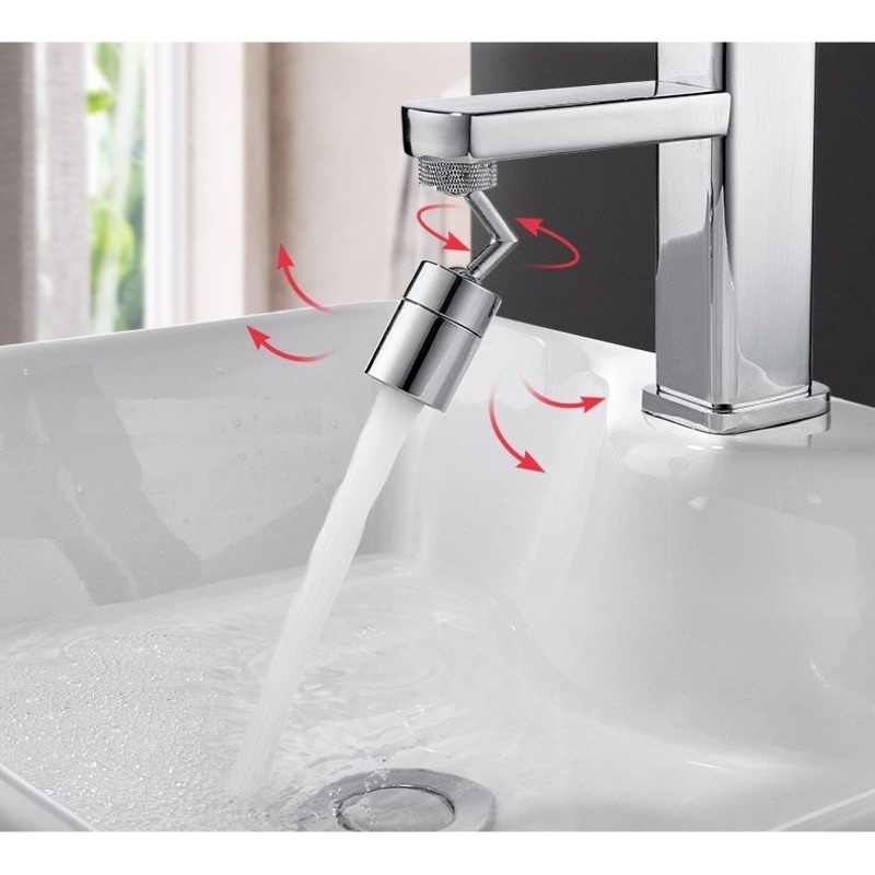 Đầu nối vòi nước thông minh, đầu vòi tăng áp xoay 730 độ