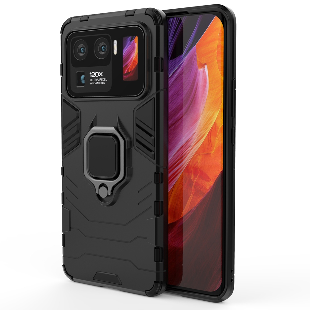 Ốp Lưng Armor Kèm Nhẫn Móc Ngón Tay Cho Xiaomi Mi 11 Ultra  / Xiomi Mi11 Ultra