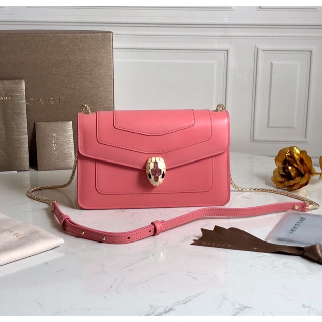 Túi Xách BVLGari Cao Cấp Size 22 cm. Ba màu: xanh ngọc nhạt, hồng, trắng