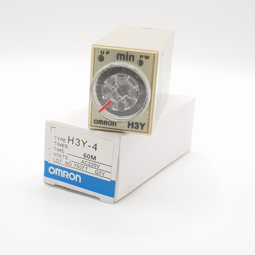 Relay thời Gian H3Y-4, H3Y-4 220V 60M, rơ le thời gian, timer hẹn giờ. H3Y-4/H3Y-2, rơ le 220v 60 phút