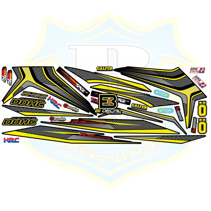 ( Quí khách vui lòng mang ra tiệm cho thợ dán ) Tem winner vàng đen