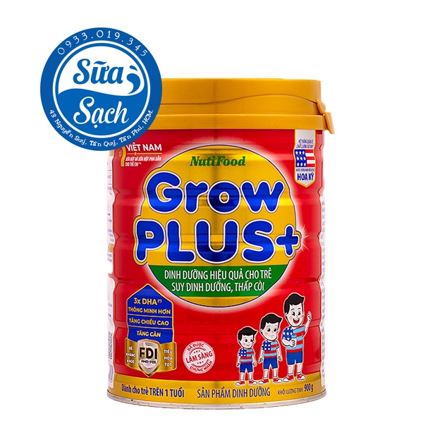 Sữa Bột Nuti Grow Plus Trắng/Xanh/Đỏ 900gr/1.5kg (Date mới)